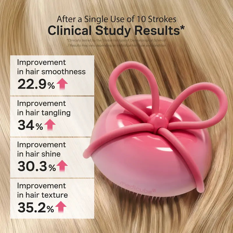 Ribbon Cherry Glass Hair Brush