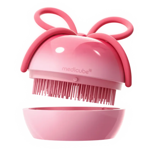 Ribbon Cherry Glass Hair Brush