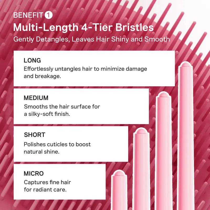 Ribbon Cherry Glass Hair Brush