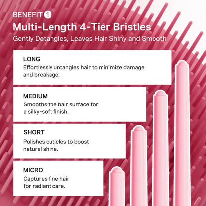 Ribbon Cherry Glass Hair Brush