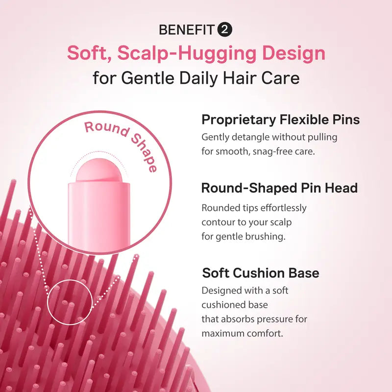 Ribbon Cherry Glass Hair Brush