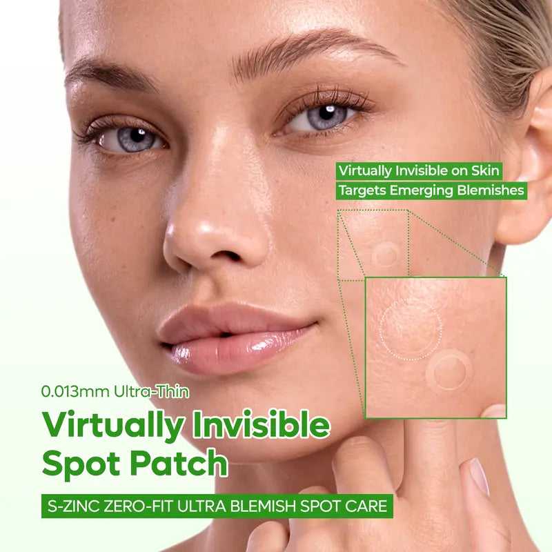 Zero-Fit Blemish & Dark Spot Patch Duo 72 Patches × 2 | S-ZINC + Mela-C·E Ultra Thin Spot Patches with Salicylic Acid, Acne Care, Sulfur, Vitamin C & Niacinamide