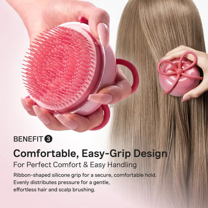 Ribbon Cherry Glass Hair Brush