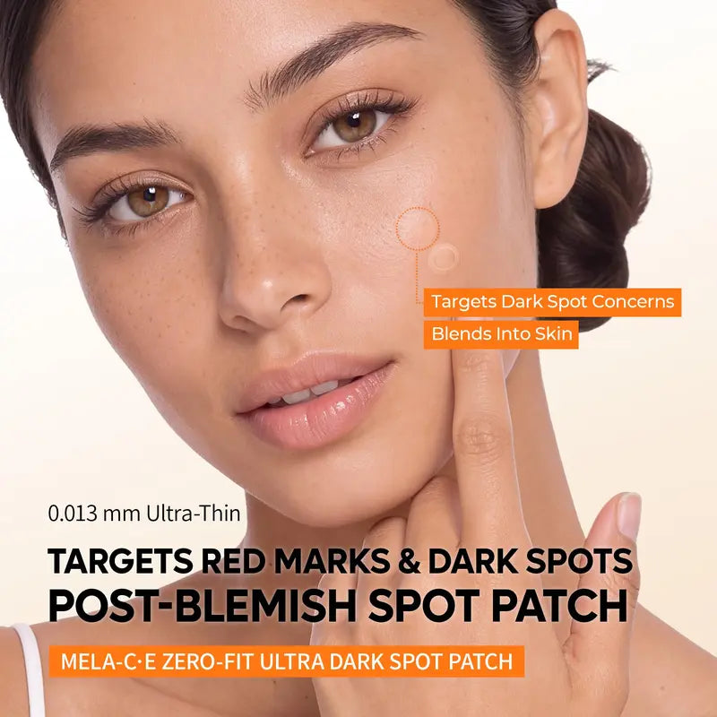 Zero-Fit Blemish & Dark Spot Patch Duo 72 Patches × 2 | S-ZINC + Mela-C·E Ultra Thin Spot Patches with Salicylic Acid, Acne Care, Sulfur, Vitamin C & Niacinamide