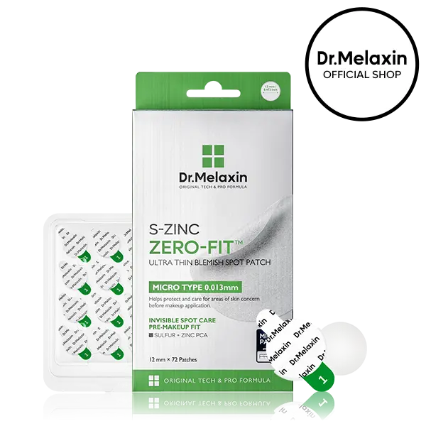 Zero-Fit Blemish & Dark Spot Patch Duo 72 Patches × 2 | S-ZINC + Mela-C·E Ultra Thin Spot Patches with Salicylic Acid, Acne Care, Sulfur, Vitamin C & Niacinamide