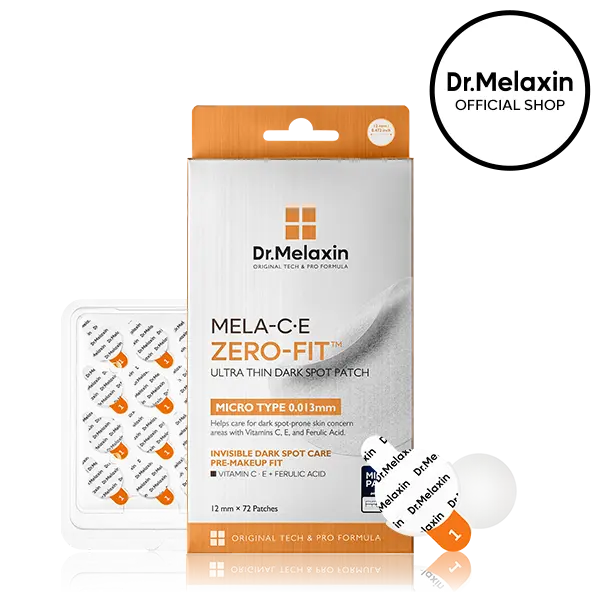 Zero-Fit Blemish & Dark Spot Patch Duo 72 Patches × 2 | S-ZINC + Mela-C·E Ultra Thin Spot Patches with Salicylic Acid, Acne Care, Sulfur, Vitamin C & Niacinamide
