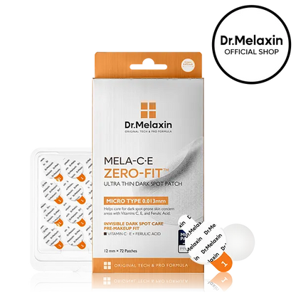 Zero-Fit Blemish & Dark Spot Patch Duo 72 Patches × 2 | S-ZINC + Mela-C·E Ultra Thin Spot Patches with Salicylic Acid, Acne Care, Sulfur, Vitamin C & Niacinamide