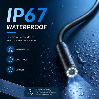 🚗 1920P HD Inspection Camera 🔍 8 LED • Waterproof • For iPhone & Android 📱