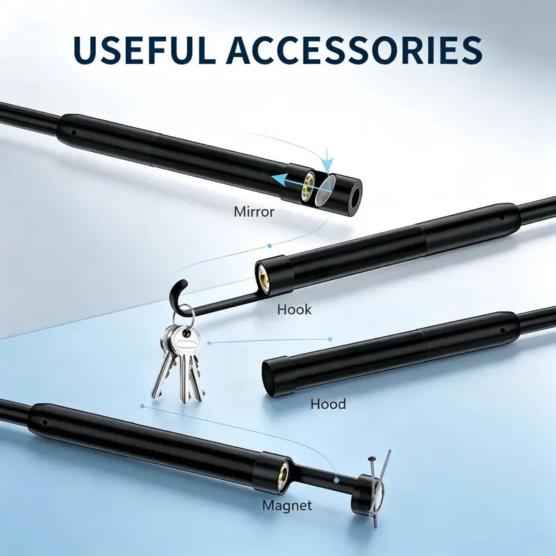 🚗 1920P HD Inspection Camera 🔍 8 LED • Waterproof • For iPhone & Android 📱