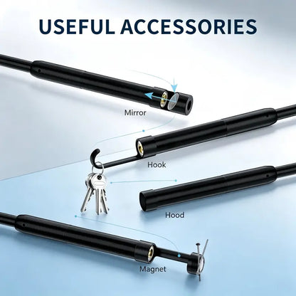 🚗 1920P HD Inspection Camera 🔍 8 LED • Waterproof • For iPhone & Android 📱