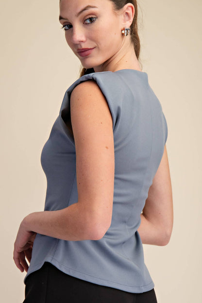 Peplum Slate Top