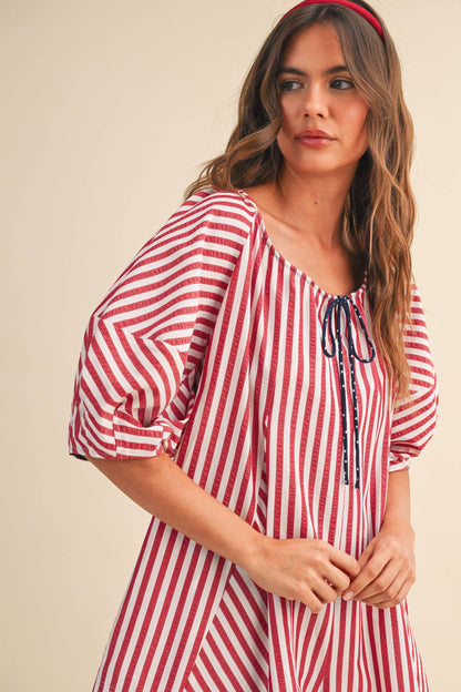 Seersucker Striped Romper